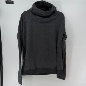Lululemon Women Charcoal Cowl Neck Hoodie Sweatshirt Large